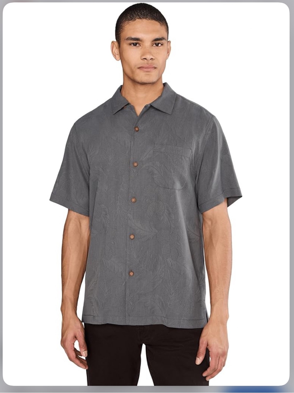 Tommy Bahama Men’s Coastal Ease Olive Short Sleeve 100% silk Shirt, XXL